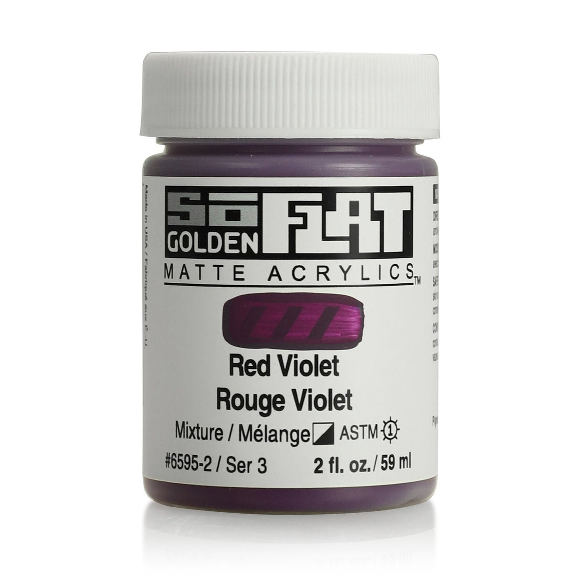 Golden SoFlat Matte Acrylic Paint - Red Violet 2 oz jar - merriartist.com