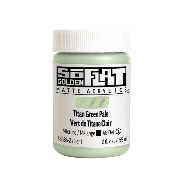 Golden SoFlat Matte Acrylic Paint - Titan Green Pale 2 oz jar - merriartist.com