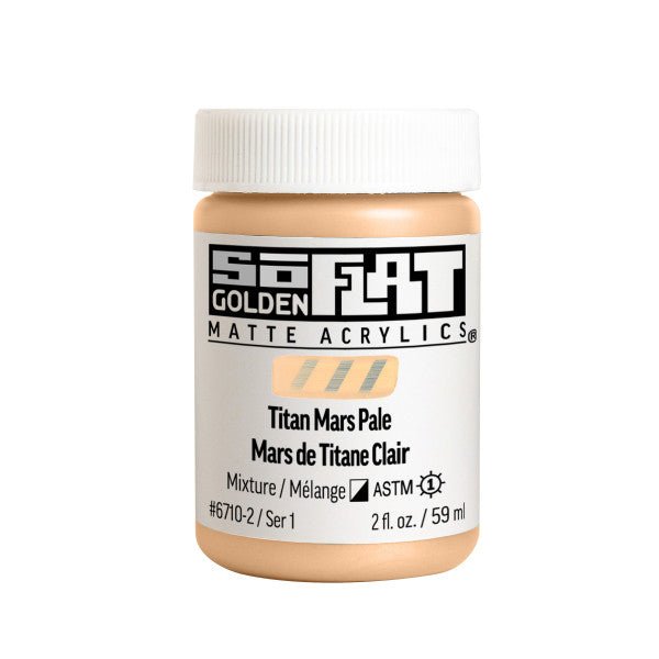Golden SoFlat Matte Acrylic Paint - Titan Mars Pale 2 oz jar - merriartist.com