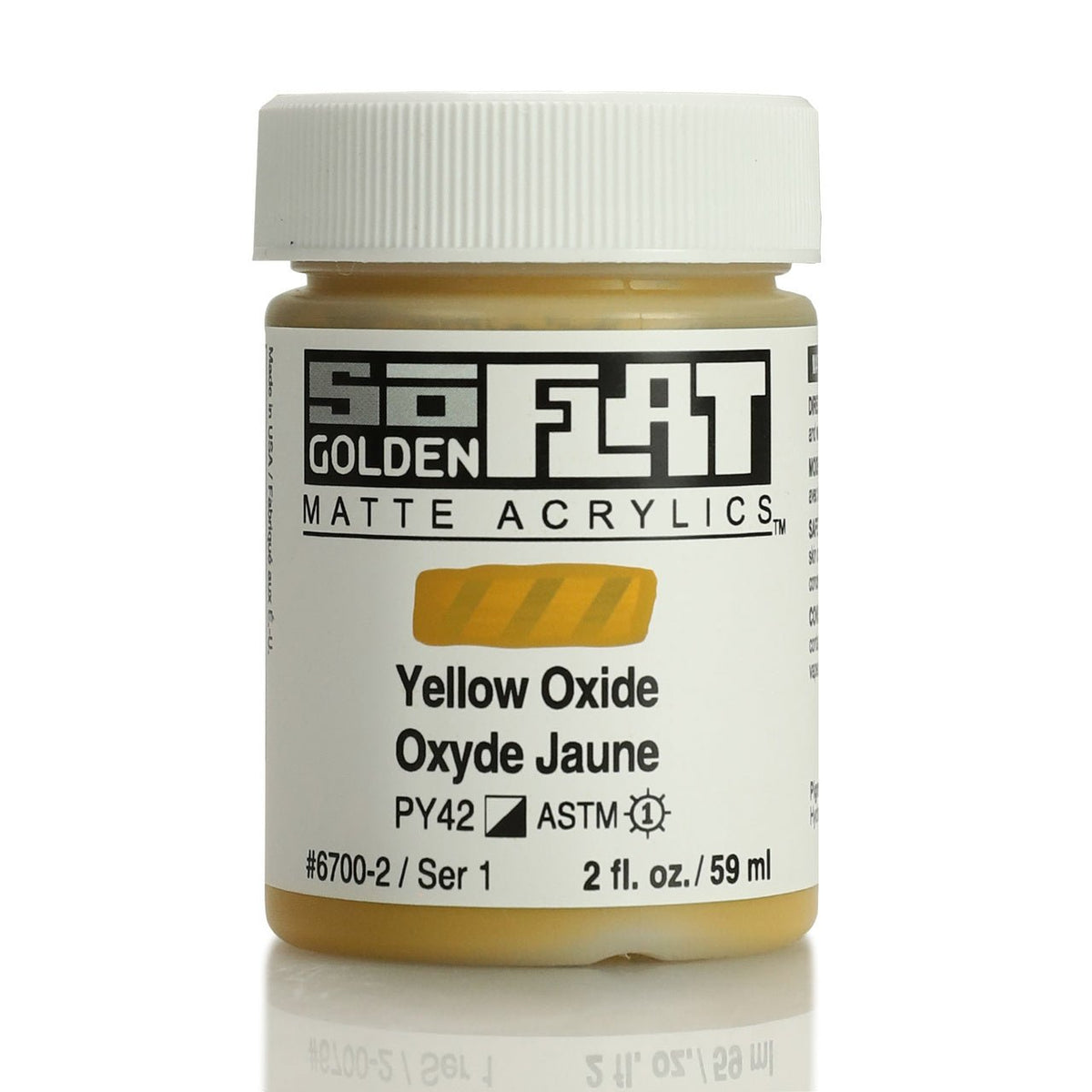 Golden SoFlat Matte Acrylic Paint - Yellow Oxide 2 oz jar - merriartist.com