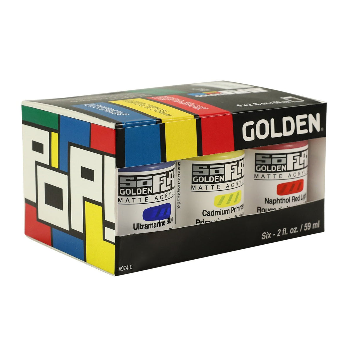 Golden SoFlat Matte Acrylic Paints - 6 Color Pop Set - merriartist.com