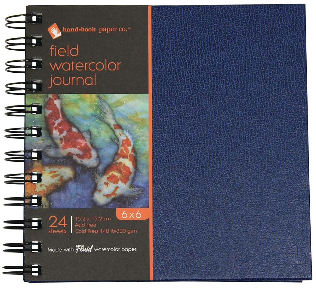 Handbook Field Watercolor Journal - 24 Sheets, 140 lb, Wire-Bound - 6x6 inch - merriartist.com