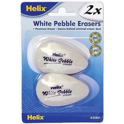 Helix White Pebble Eraser - 2 Pack - merriartist.com