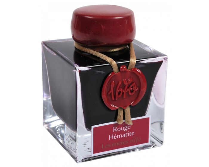 Herbin - 1670 Anniversary Ink with Gold Sheen - Rouge Hematite - 50ml Bottle - merriartist.com
