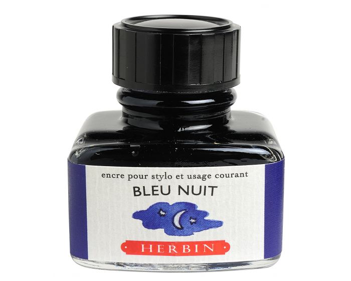 Herbin - Fountain Pen Ink - Bleu Nuit - 30ml Bottle - merriartist.com