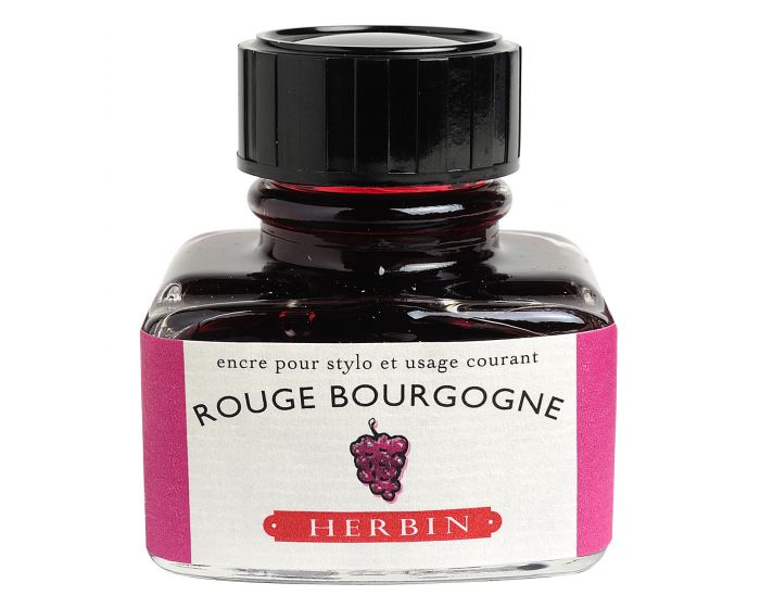 Herbin - Fountain Pen Ink - Rouge Bourgogne - 30ml Bottle - merriartist.com
