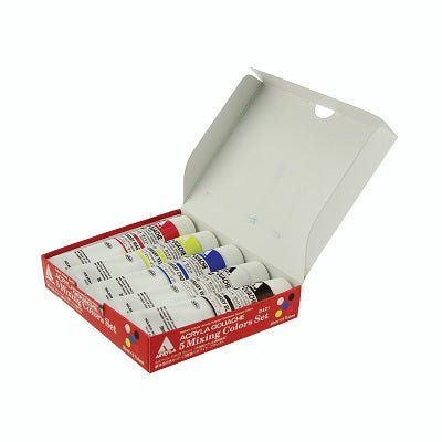 Holbein Acrylic Gouache Primary 5 Color Mixing Set - 5 X 20 ml tubes - merriartist.com