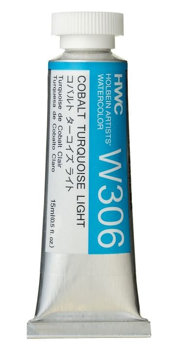 Holbein Artists Watercolor 15 ml - Cobalt Turquoise Light - merriartist.com