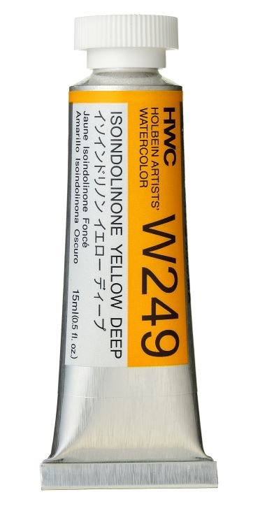 Holbein Artists Watercolor 15 ml - Isoindolinone Yellow Deep - merriartist.com