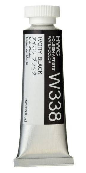 Holbein Artists Watercolor 15 ml - Ivory Black - merriartist.com