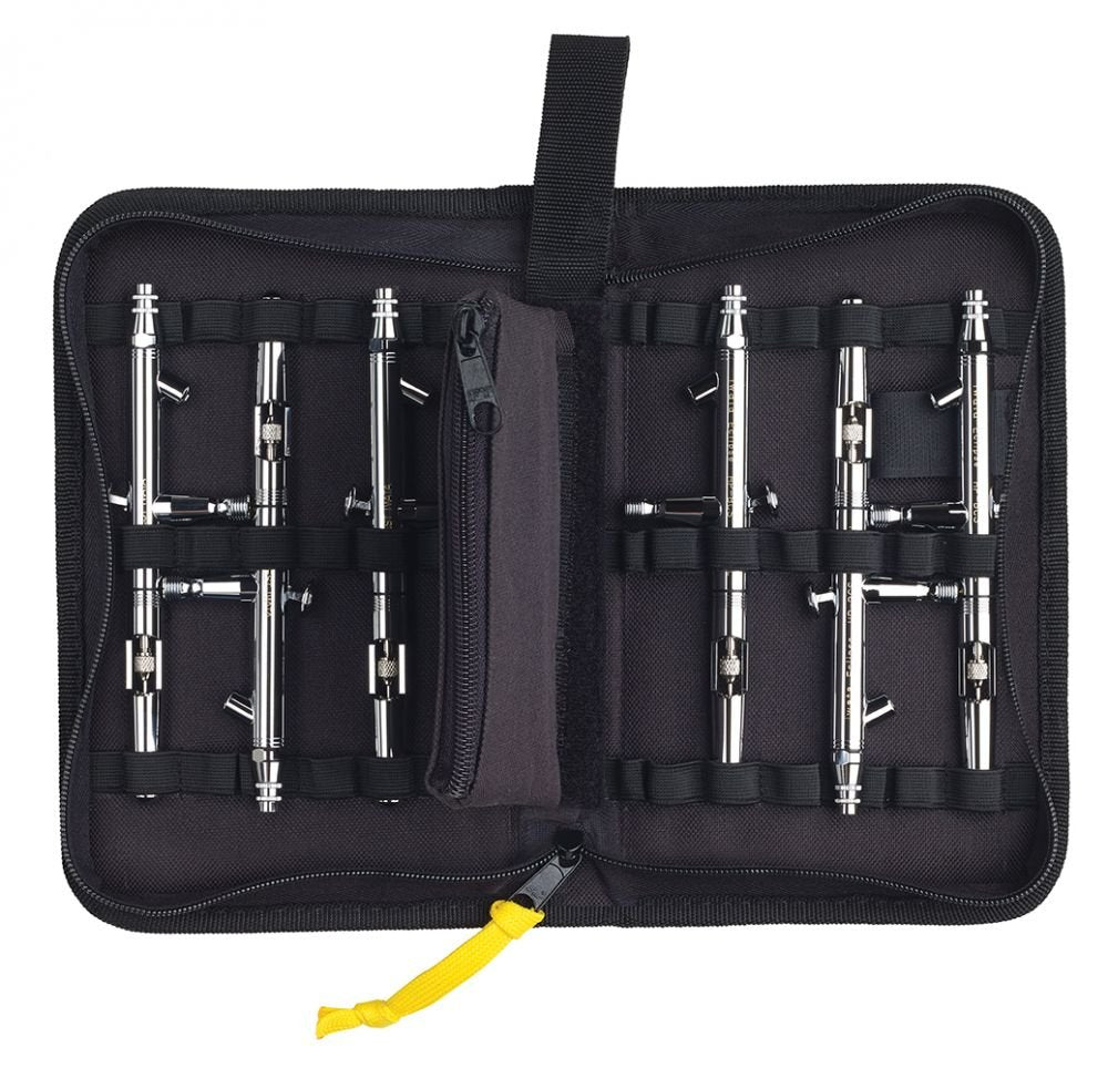 Iwata Eclipse HP-BCS 6 pack with zippered airbrush case (bottles not included) - merriartist.com