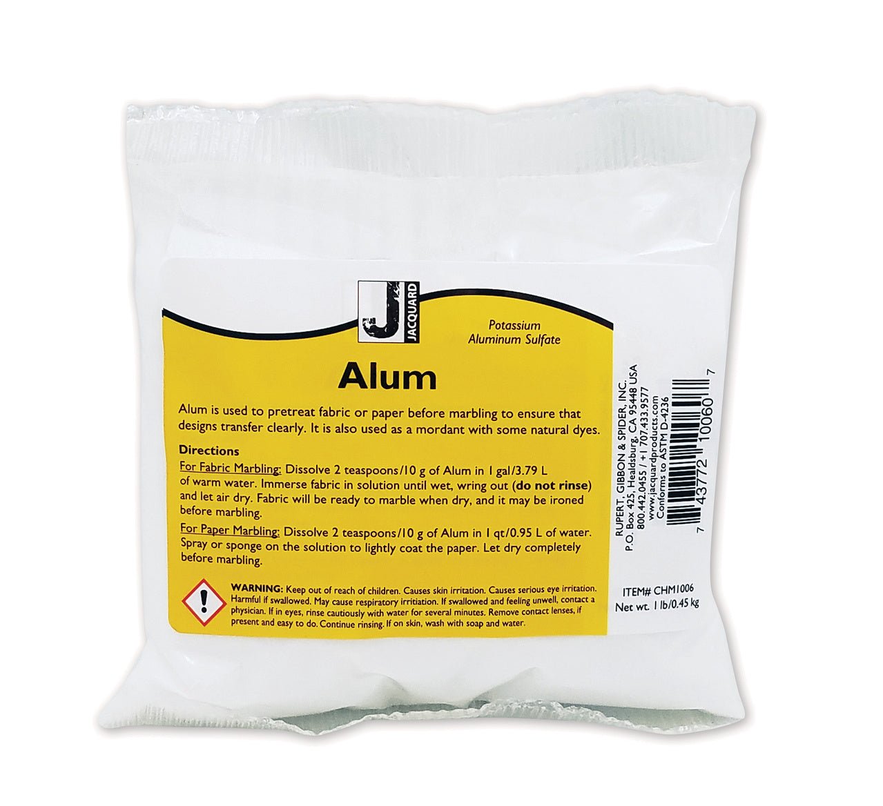 Jacquard Alum (potassium aluminium sulfate) 1 Lb - merriartist.com