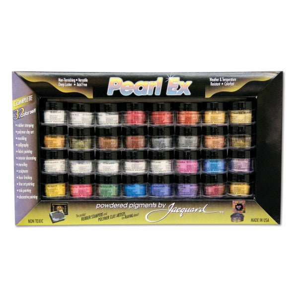 Jacquard Pearl-Ex Powdered Pigment 32-color set - merriartist.com