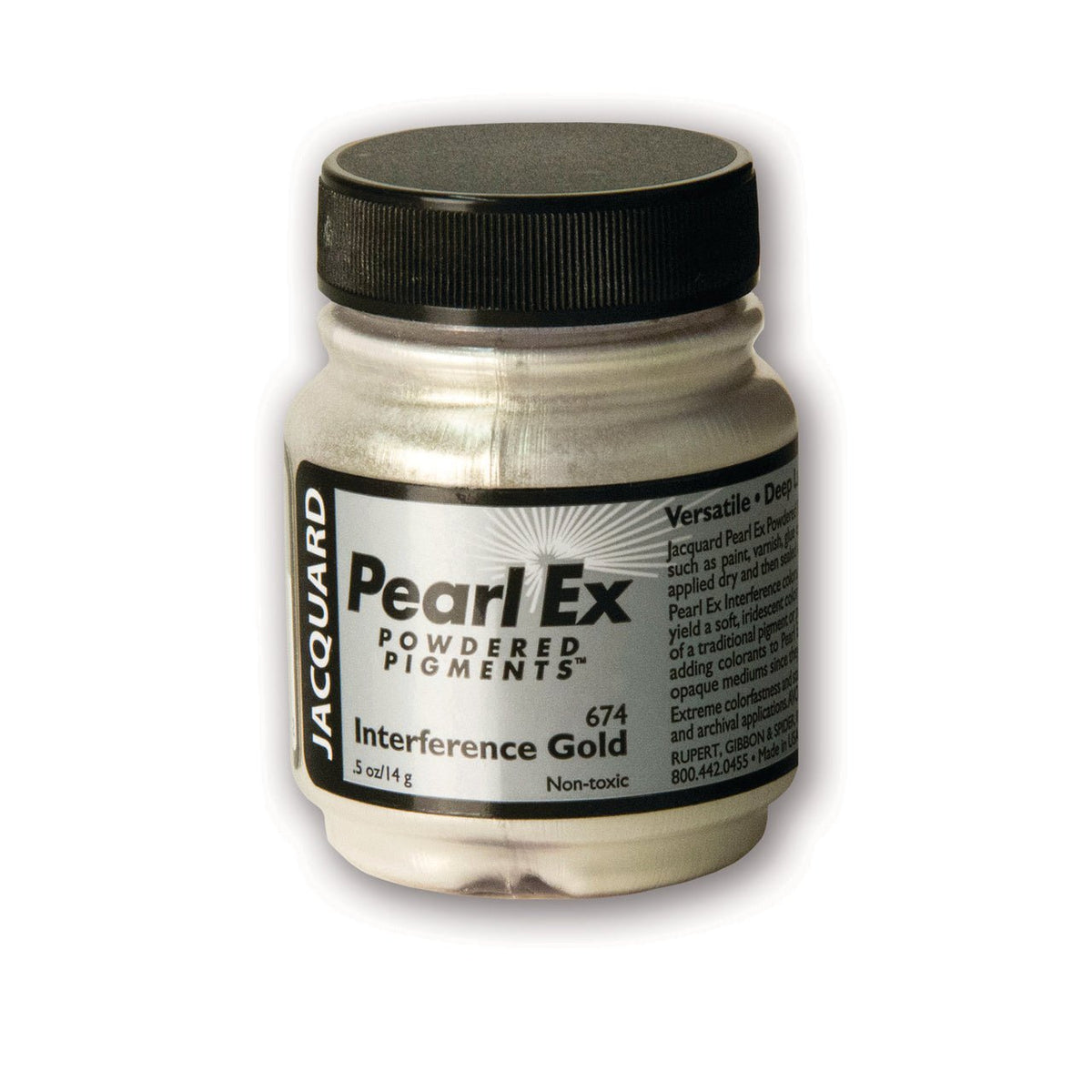 Jacquard Pearl-Ex Powdered Pigment .5 Oz Interference Gold - merriartist.com