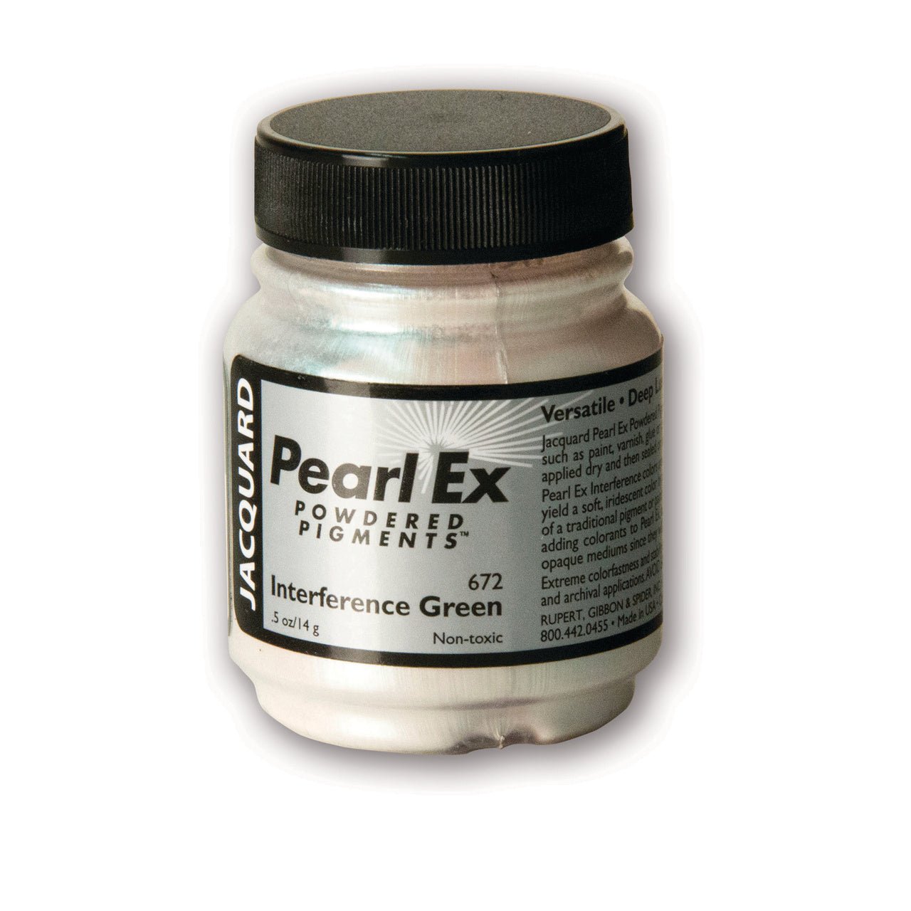 Jacquard Pearl-Ex Powdered Pigment .5 Oz Interference Green - merriartist.com
