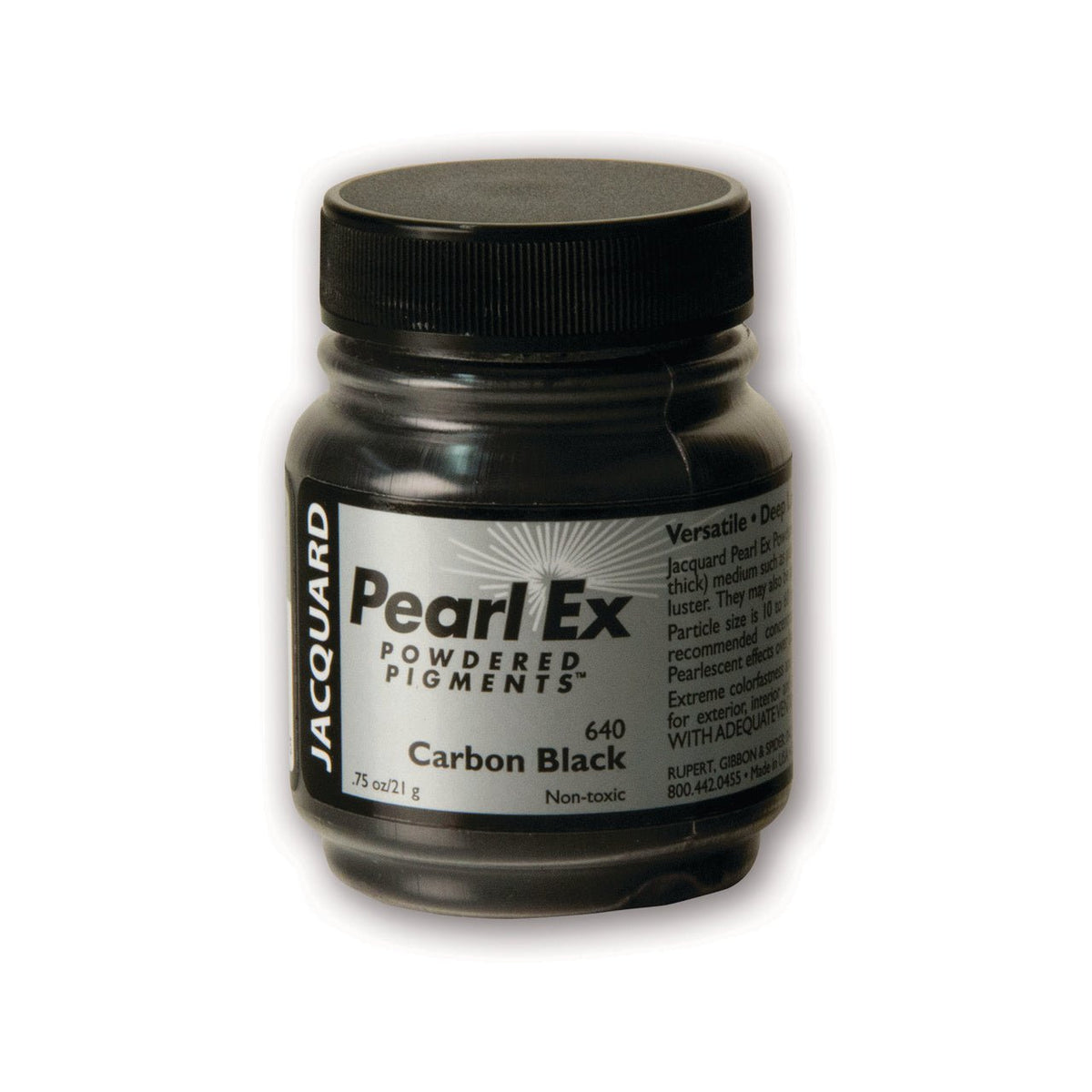 Jacquard Pearl-Ex Powdered Pigment .75 oz Carbon Black - merriartist.com