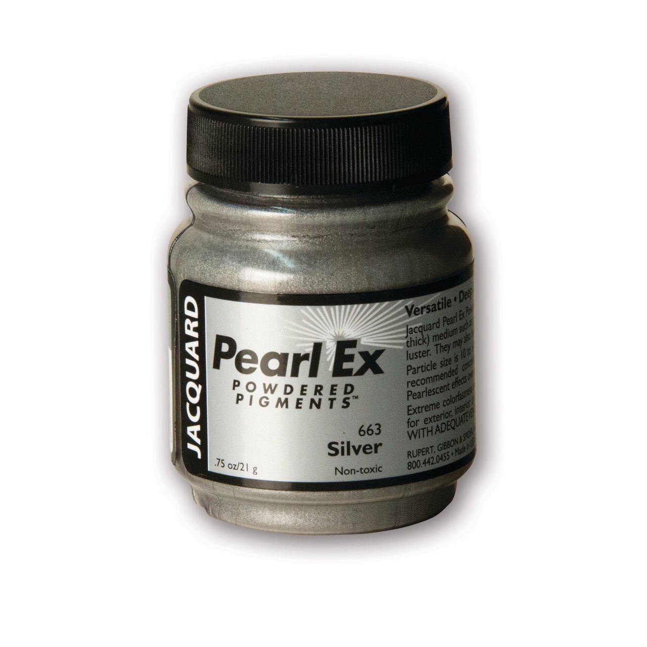 Jacquard Pearl-Ex Powdered Pigment .75 Oz Silver - merriartist.com