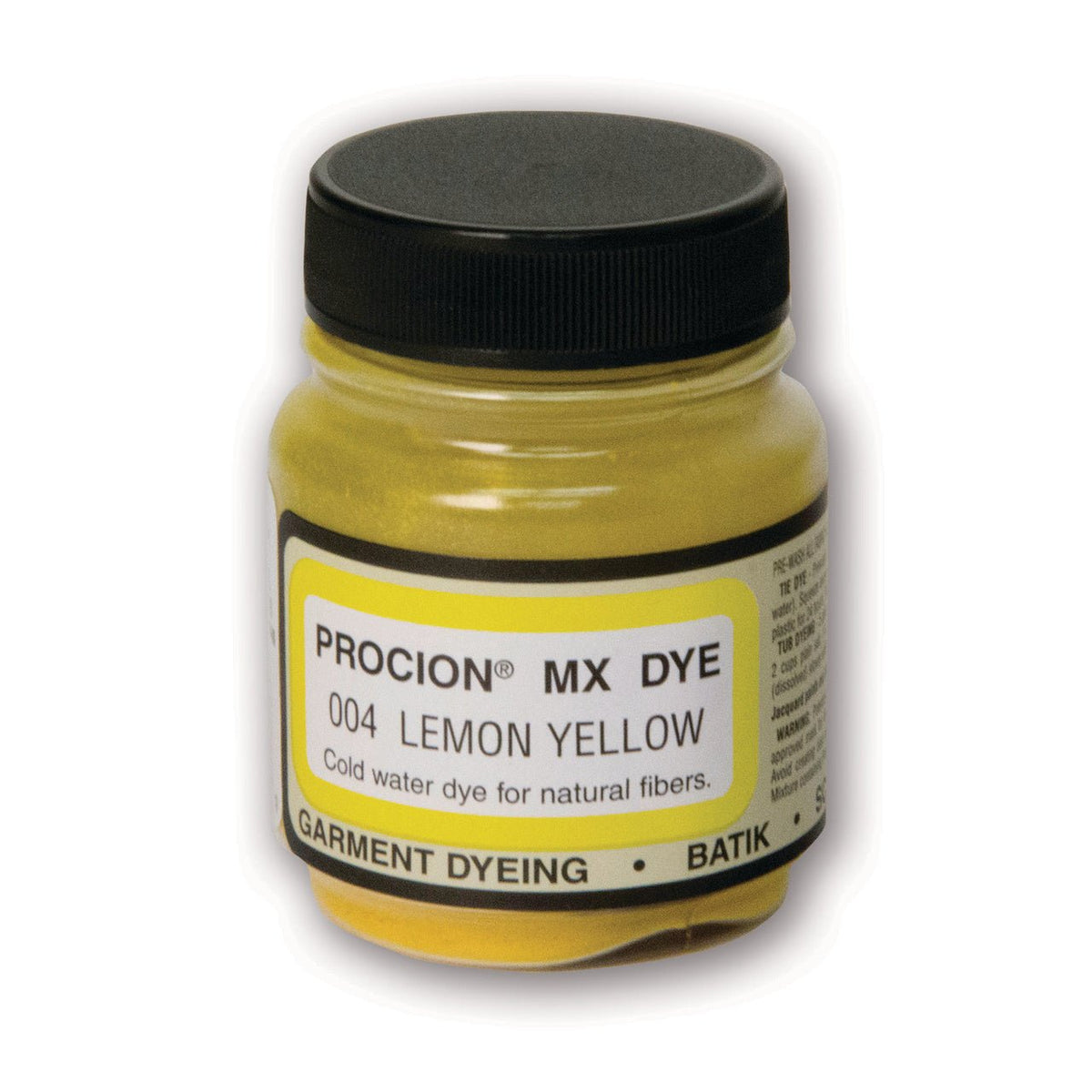 Jacquard Procion MX Dye 2/3 oz - Lemon Yellow - merriartist.com