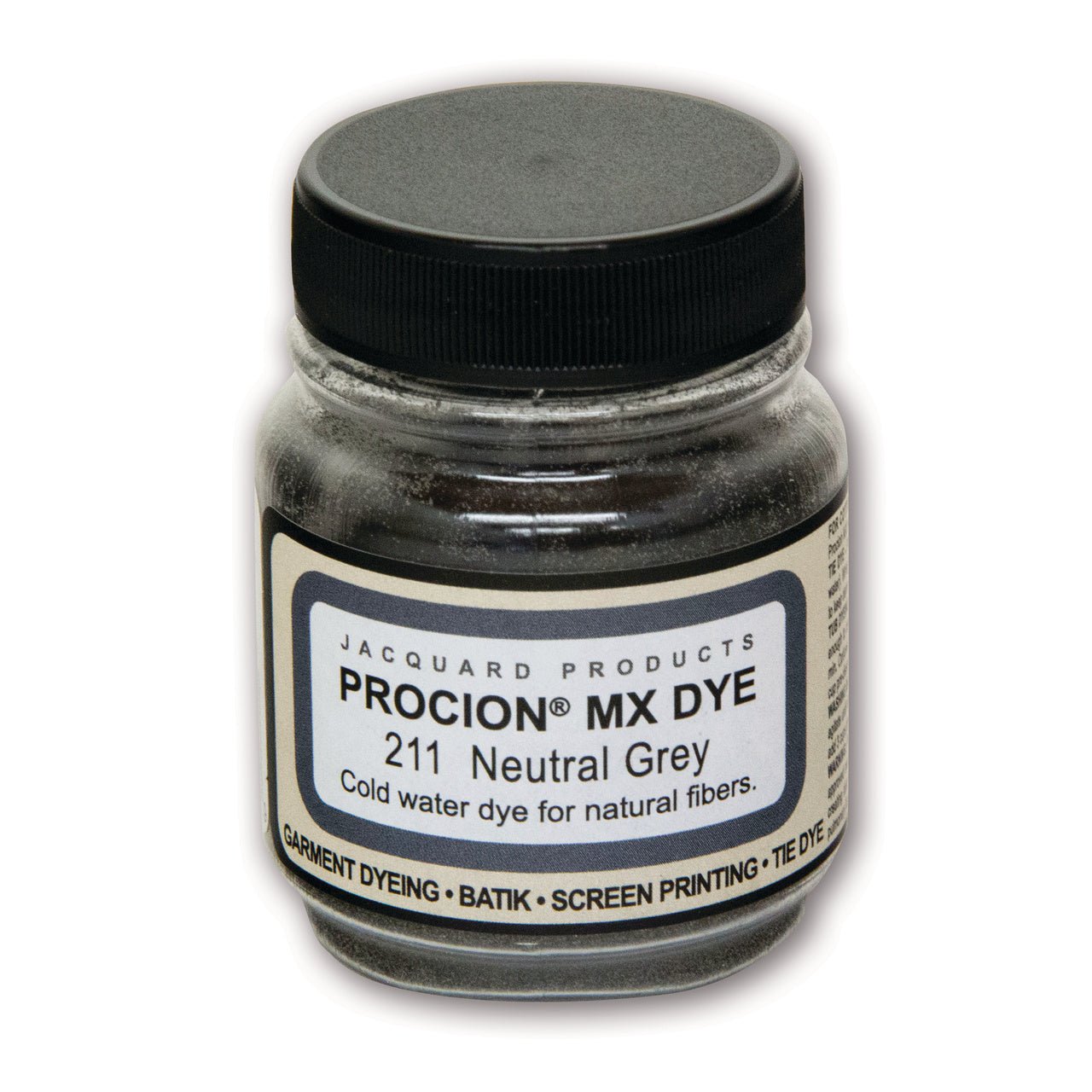 Jacquard Procion MX Dye 2/3 oz - Neutral Gray - merriartist.com