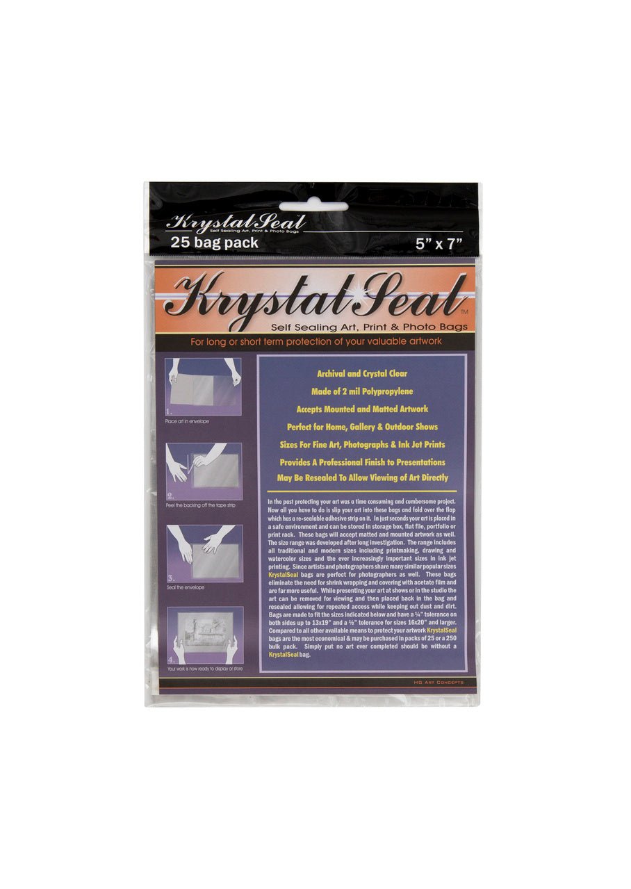 Krystal Seal Bags 5 x 7 - package of 25 - merriartist.com