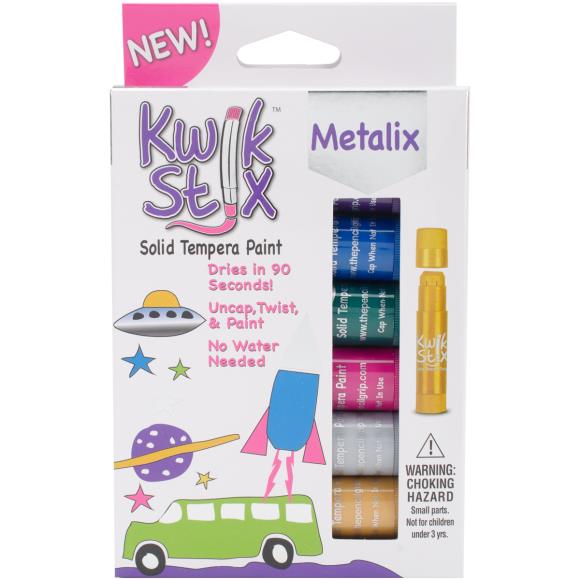 Kwik Stix Tempera Paint - Set of 6 Metallic Colors - merriartist.com