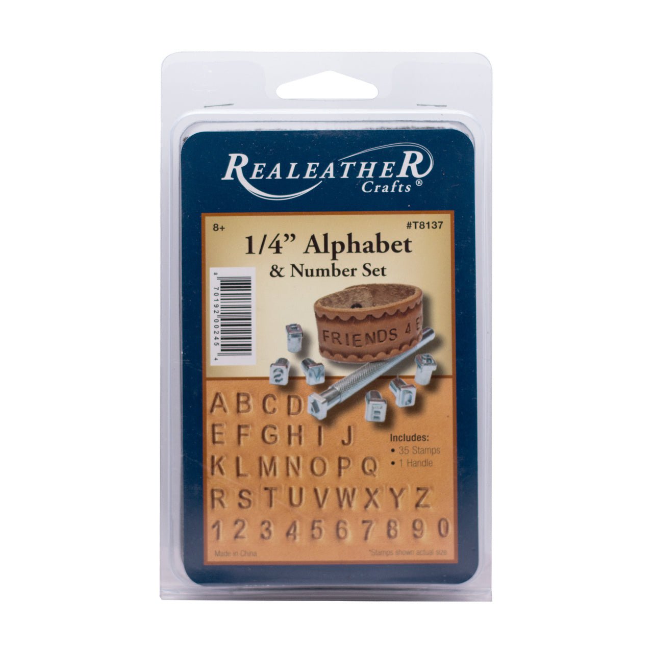 Leather Stamp Set - 35 Piece Alphabet & Number Set 1/4 inch - merriartist.com