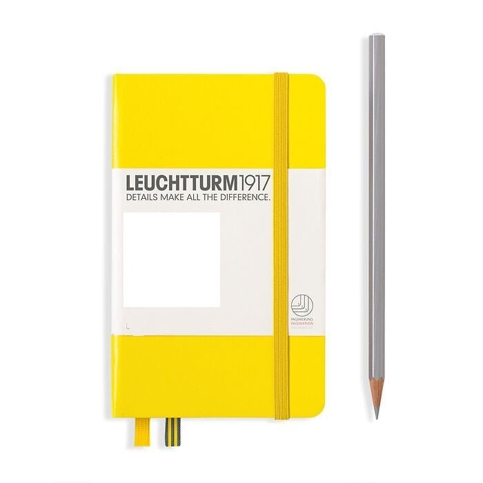 Leuchtturm1917 Hardcover Notebook - Lemon - Pocket 3.5 x 6 in (A6) - 187 pages - plain - merriartist.com