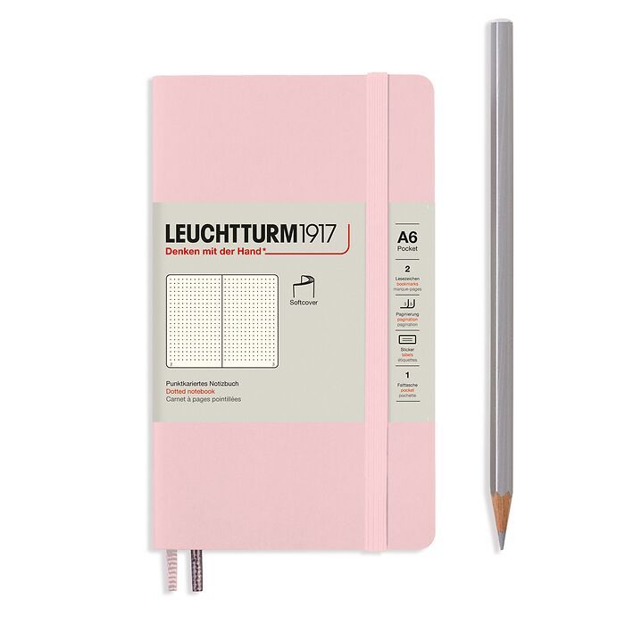 Leuchtturm1917 Hardcover Notebook - Powder - Pocket 3.5 x 6 in (A6) - 187 pages - dotted - merriartist.com