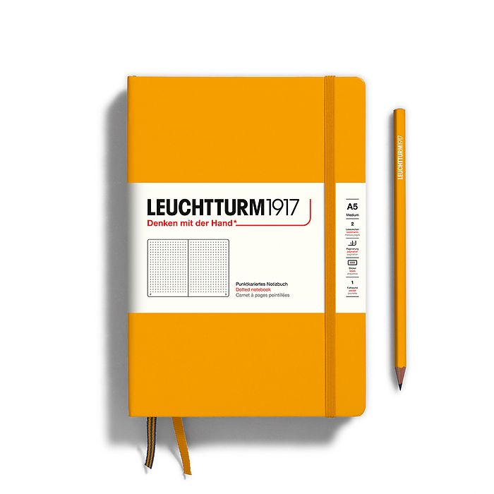 Leuchtturm1917 Hardcover Notebook - Rising Sun - Medium 5.75 x 8.25 inch (A5) - 251 pages - dotted - merriartist.com