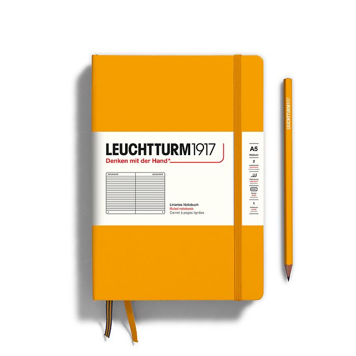 Leuchtturm1917 Hardcover Notebook - Rising Sun - Medium 5.75 x 8.25 inch (A5) - 251 pages - ruled - merriartist.com