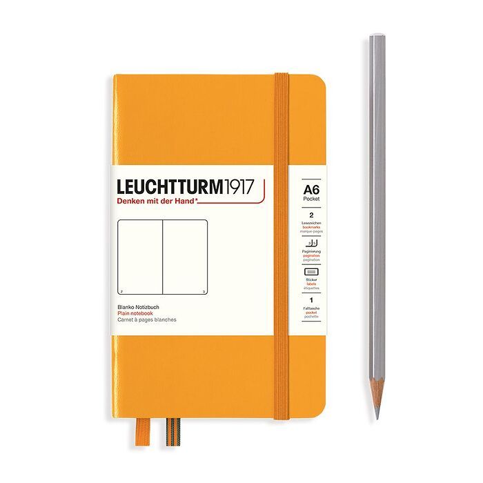 Leuchtturm1917 Hardcover Notebook - Rising Sun - Pocket 3.5 x 6 in (A6) - 187 pages - plain - merriartist.com