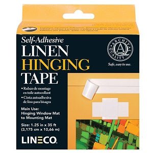 Linen Hinging Tape - Self Adhesive 1 1/4x400 inch Black - merriartist.com