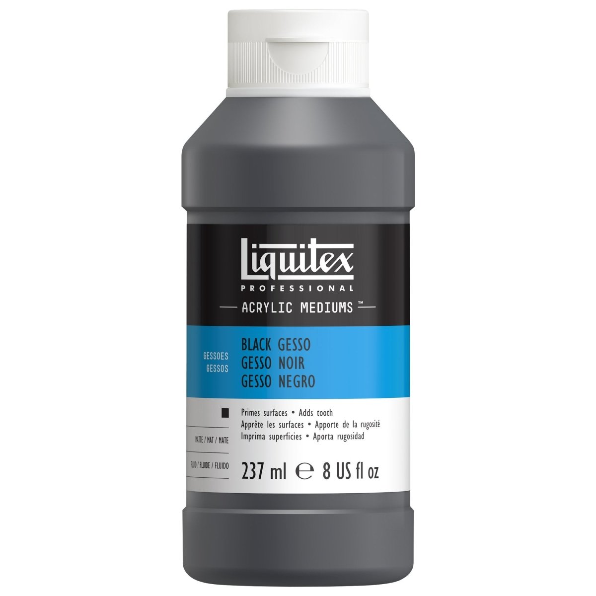 Liquitex Professional Black Acrylic Gesso - 8 OZ - merriartist.com