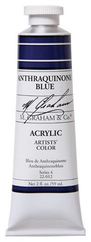M. Graham Acrylic Color Anthraquinone Blue - 2 ounce (60 ml) - merriartist.com
