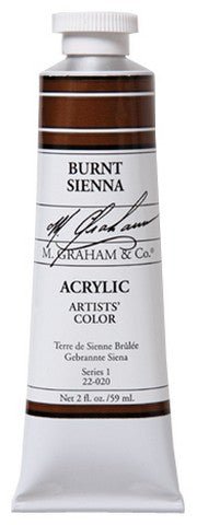M. Graham Acrylic Color Burnt Sienna - 2 ounce (60 ml) - merriartist.com