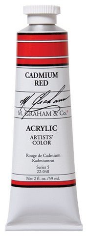 M. Graham Acrylic Color Cadmium Red - 2 ounce (60 ml) - merriartist.com