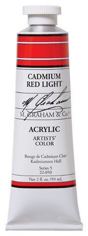 M. Graham Acrylic Color Cadmium Red Light - 2 ounce (60 ml) - merriartist.com