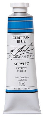 M. Graham Acrylic Color Cerulean Blue - 2 ounce (60 ml) - merriartist.com