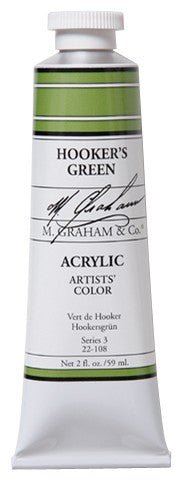 M. Graham Acrylic Color Hookers Green - 2 ounce (60 ml) - merriartist.com