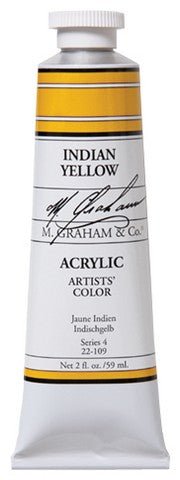 M. Graham Acrylic Color Indian Yellow - 2 ounce (60 ml) - merriartist.com