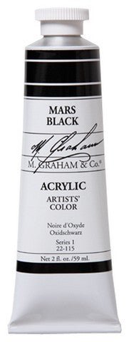 M. Graham Acrylic Color Mars Black - 2 ounce (60 ml) - merriartist.com