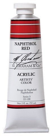M. Graham Acrylic Color Naphthol Red - 2 ounce (60 ml) - merriartist.com
