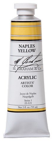 M. Graham Acrylic Color Naples Yellow Hue - 2 ounce (60 ml) - merriartist.com