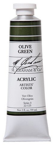 M. Graham Acrylic Color Olive Green - 2 ounce (60 ml) - merriartist.com