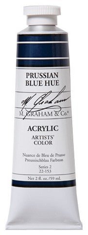 M. Graham Acrylic Color Prussian Blue Hue - 2 ounce (60 ml) - merriartist.com