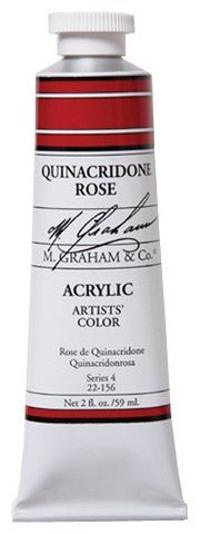 M. Graham Acrylic Color Quinacridone Rose - 2 ounce (60 ml) - merriartist.com