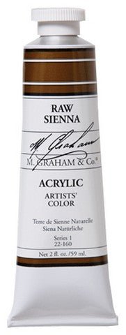 M. Graham Acrylic Color Raw Sienna - 2 ounce (60 ml) - merriartist.com