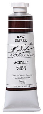 M. Graham Acrylic Color Raw Umber - 2 ounce (60 ml) - merriartist.com
