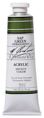 M. Graham Acrylic Color Sap Green - 2 ounce (60 ml) - merriartist.com