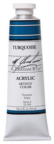 M. Graham Acrylic Color Turquoise - 2 ounce (60 ml) - merriartist.com